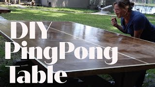 DIY outdoor ping pong Table