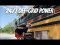 We have 24/7 OFF-GRID Power! (How to charge your Solar Batteries off Vehicle Alternator)