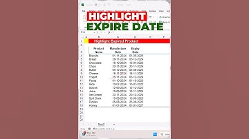 Highlight Expiry Date via Conditional Formatting 📈💯🤯 #ExcelTips #ConditionalFormatting #ExcelShorts