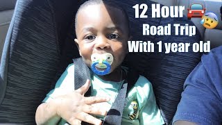 Family Road Trip With 1 Year Old! | 12 Hour Travel Vlog