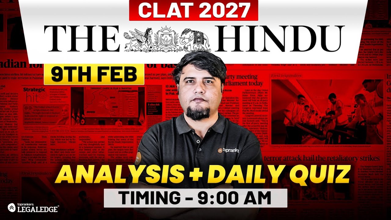 CLAT 2027 Preparation | The Hindu Analysis | Daily Current Affairs | Mayur Sir | LegalEdge