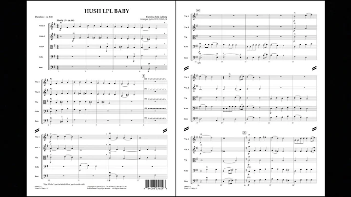 Hush Li'l Baby arranged by Lloyd Conley