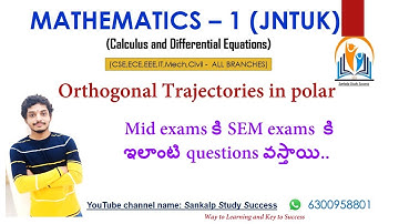 14.Unit2  ||  M1 || Orthogonal Trajectories in Polar || JNTUK