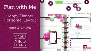 Deep-Toned Floral Spread :: Plan with Me :: Happy Planner Horizontal Layout