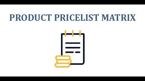 Generate Multi Pricelist Excel Reports Using #ProductPricelist Matrix #Odoo App #ExcelReports