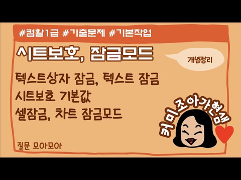 [컴활1급]텍스트상자 잠금모드 지정(시트보호)