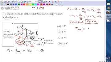 GATE 2003 ECE Switching Voltage Regulator using OP AMP and Zener diode
