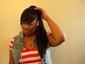 "Not Even 5 Min ..Model Model Ponytail Swoop Side Bang 2pc..Samsbeauty.com