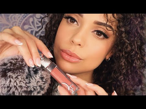 ASMR | Lipgloss Application ✨ soft kisses & mic scratching 🫦 (furry filter)