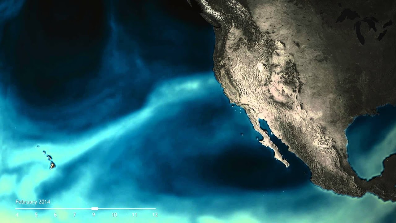 Animation of extratropical cyclone merging with atmospheric river off  California - YouTube
