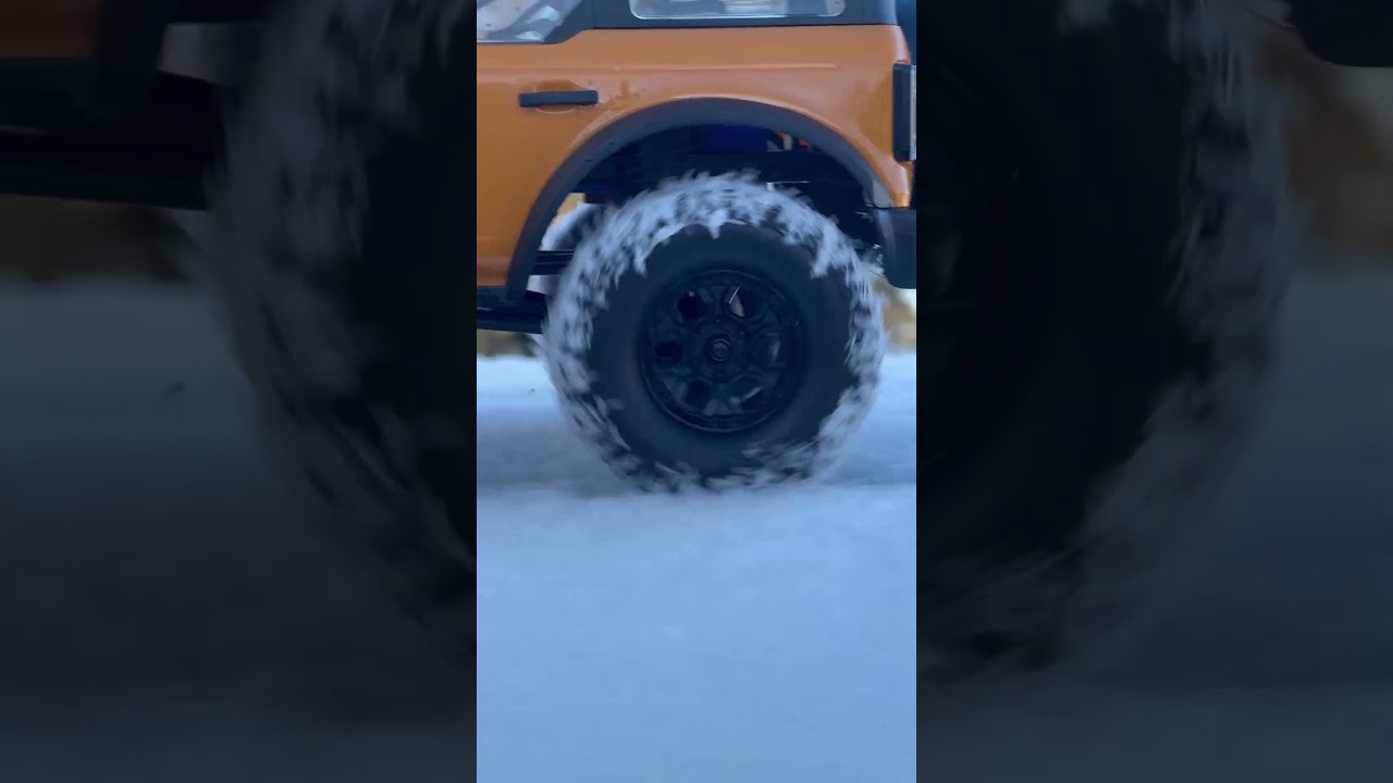 Traxxas trx4m winter crawling! 