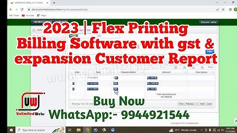 2023 Flex Printing Billing Software with gst & expansion #unlimitedwebs #tamil #flexbillingsoftware