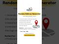 Random Address Generator #fakeaddress #webtools #mockdata #testingtools