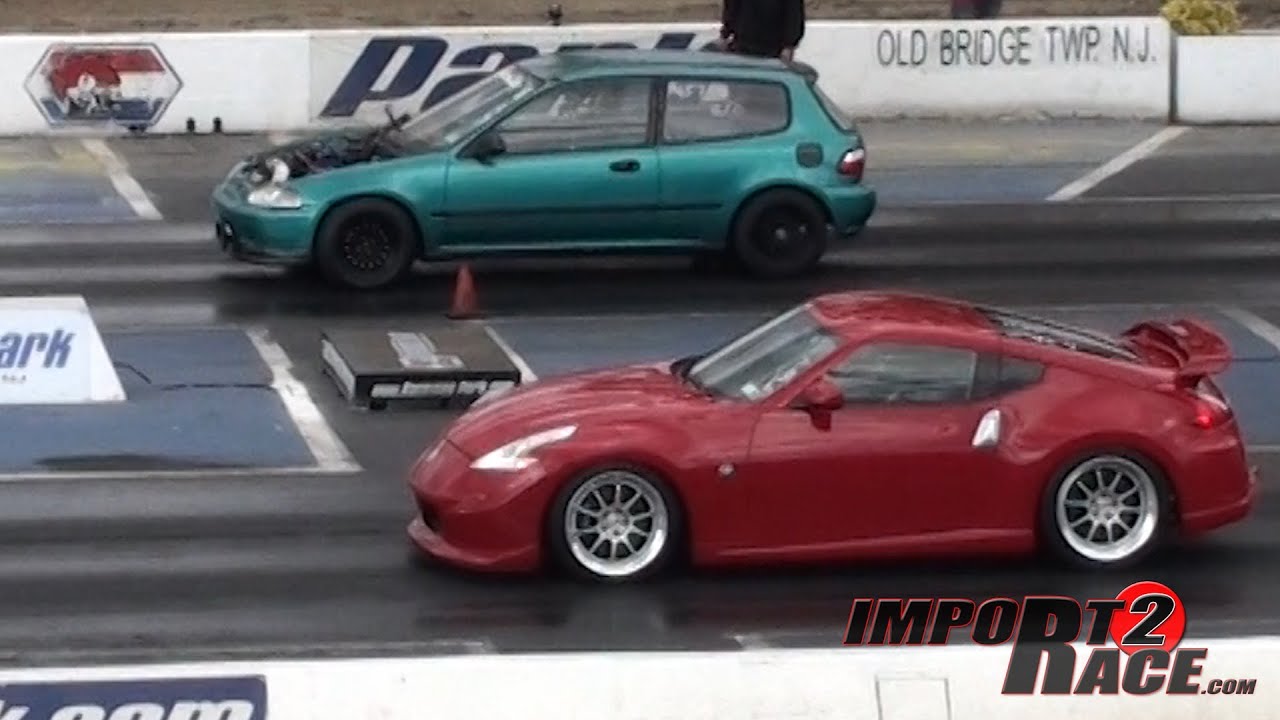 370z Nissan vs Civic hatchback YouTube