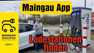 Maingau Smartphone App für E-Autos - Anleitung zum Finden von Ladestationen screenshot 1