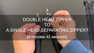 Converting Double Head Zippers? Think again...