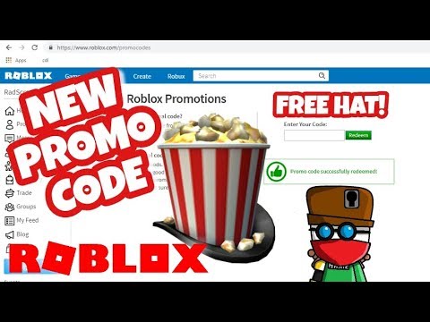 New Promo Code Showtime Bloxy Popcorn Hat Roblox Youtube - roblox promo codes popcorn