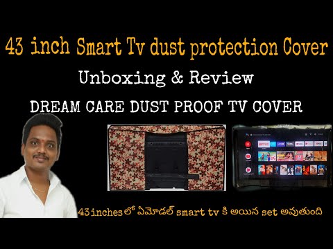 Dream care Dust proof LCD/LED, TV COVER for 43 inch Smart TV unboxing & Review in telugu
