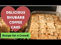 Easy Rhubarb Cake Recipe - Cooking for a Crowd!