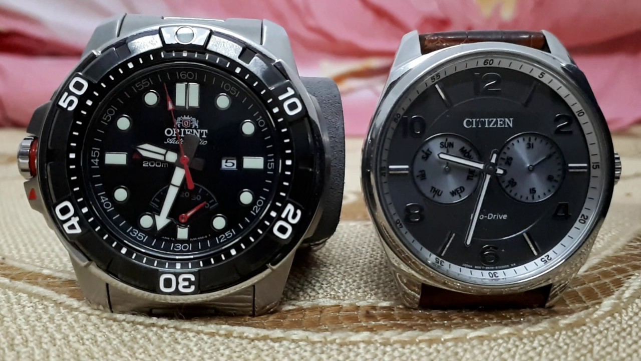 Orient M-force vs Citizen Eco-drive - YouTube
