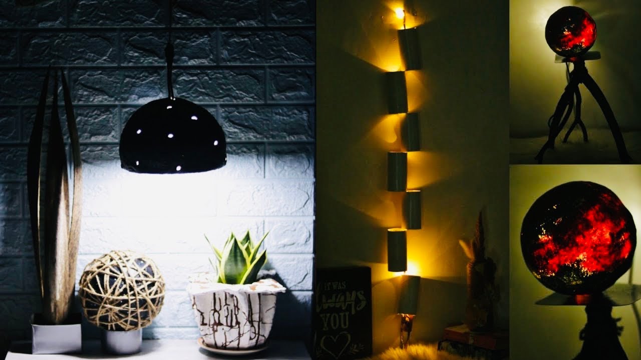 HOW TO MAKE DIY LAMPS FROM RECYCLED MATERIALS | PENDANT LAMP & LAMPS ...