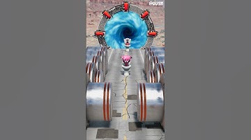 Funny Skibidi Toilets Drive VS 10 Huge Bollards in BeamNG.drive #shorts