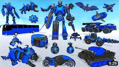 Flying Tiger Robot Car Games: Tiger Robot Against Golem Monster Boss | Android iOS Gameplay