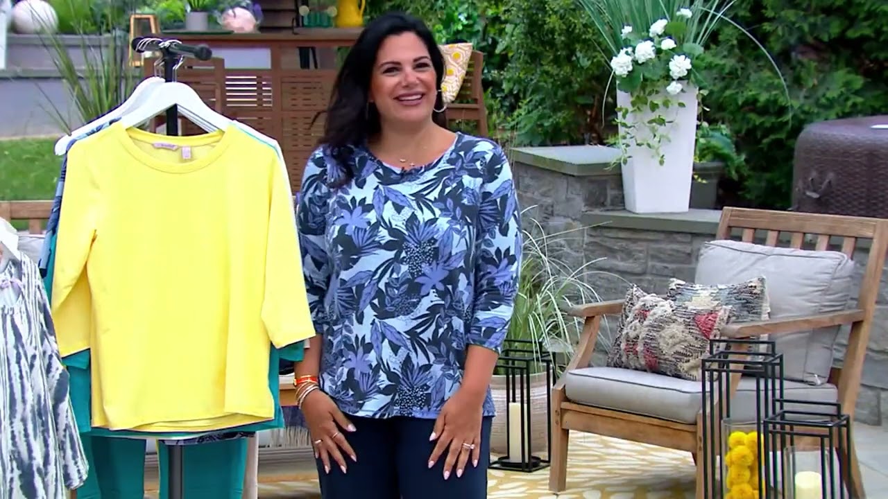 AnyBody Beach Wash French Terry Top on QVC
