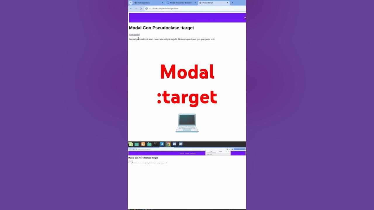 Modal html/css #desarrolloweb #html #diseñoweb #css #modaltarget # ...