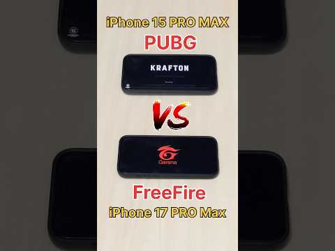 iPhone 15 PRO MAX vs iPhone 17 PRO MAX😈FreeFire vs PUBG vs 300MB vs 30GB vs S22 vs S24 #shorts #ff