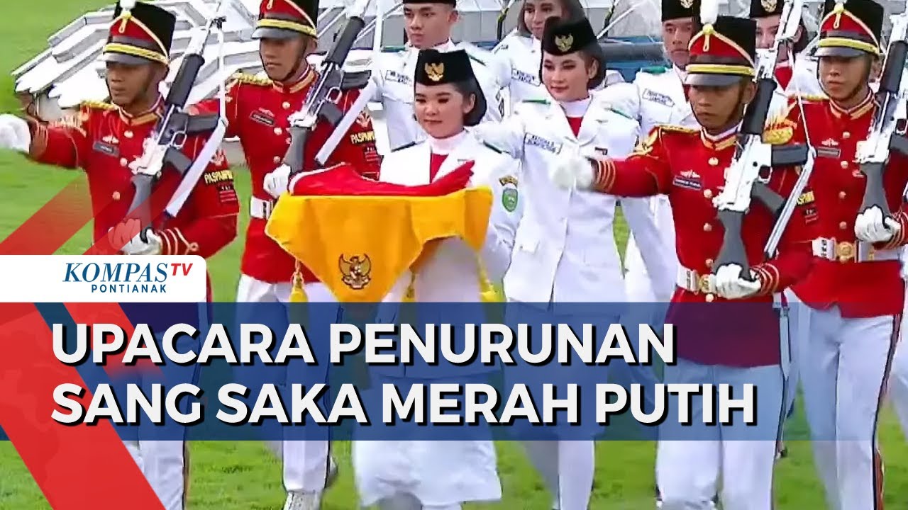 [FULL] Detik-Detik Penurunan Bendera Merah Putih HUT ke-78 RI di Istana Merdeka