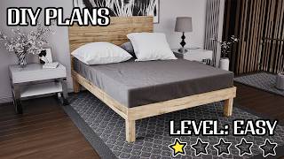 How to Build a Queen Size Bed Frame with 2x4s | DIY Bed Frame