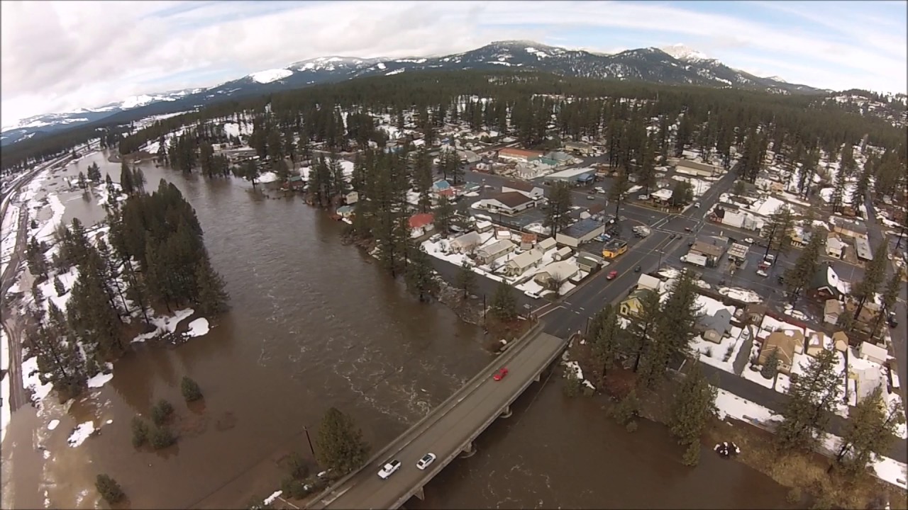 Flooded Feather River in Portola YouTube