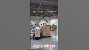 Smart Logistics: AGV and Robotic Arm Make Palletizing Easy #automatedsolutions #industrialrobot