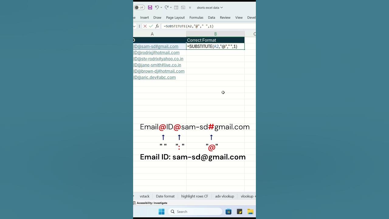 Substitute function in excel substitute text in excel excel 