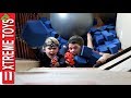 Box Fort Nerf Battle! Ethan Vs. Cole Nerf Attack in a Crazy Huge Cardboard Box Base