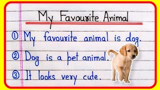 10 lines essay on my favourite animal dog in English | My favourite animal dog | My favourite animal screenshot 3