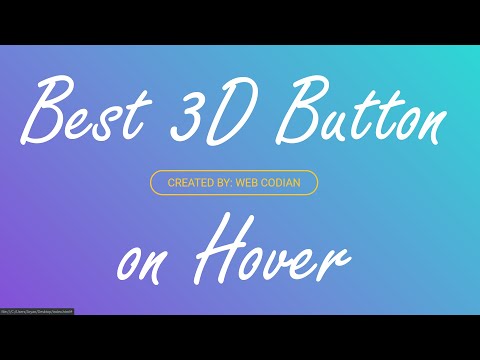 How to create animated #3D Button HTML, CSS || #WEB CODIAN