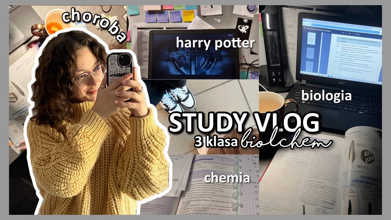 study vlog💕 | biologia, chemia, weekly vlog, choroba🤒