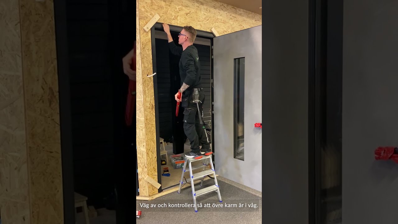 Nordiska Fönster - Montering av hel-aluminium ytterdörr