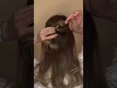 Лёгкий узел с помощью китайской палочки для волос #волосы #прически #hair #hairtutorial #hairstyle