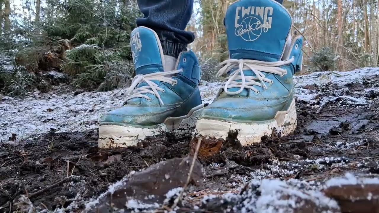 Sneakers stuck in mud, slipping, part 1 