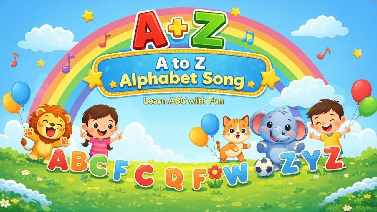 ABC Phonics & Nursery Rhymes for Kids 🌈 | Learn Alphabet A–Z, Animals & Fun 
