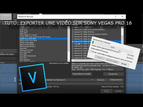 Vidéo: Comment Enregistrer Un Projet Dans Sony Vegas