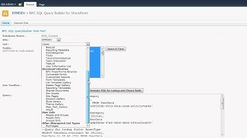 BPC SQL Query Builder short functionality demo 2.avi