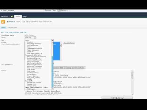 BPC SQL Query Builder short functionality demo 2.avi