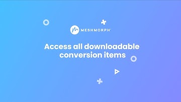 Access all downloadable items of converted FBX and OBJ to GLTF, GLB and USDZ with Meshmorph