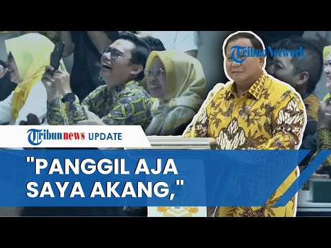 Diteriaki dan Dipanggil &#39;Presiden&#39; di Golkar Institute, Prabowo Subianto: Jangan, Panggil Saya Akang