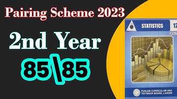12th Class Statistics Pairing Scheme 2023 - 2nd Year Stat Paper Scheme 2023