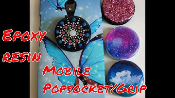 How to make mobile phone popsockets/grips with epoxy resin in 4 different ways